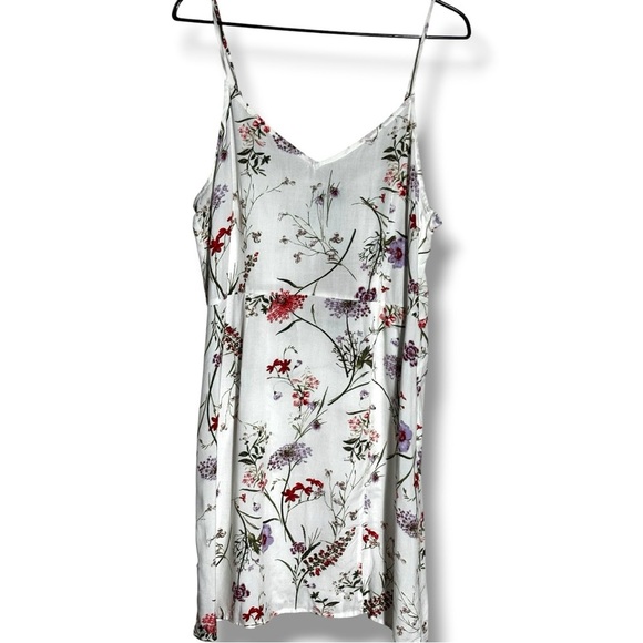 Vero Moda NWT Floral White Red/Purple Floral Print Sleeveless Flowy Mini Dress - Picture 7 of 12